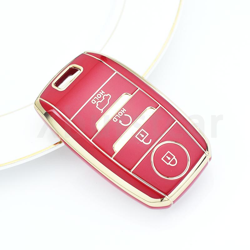 3/4 Buttons Shell For Kia Picanto Sportage RIO 3 Cerato 4 Soul K5 Ceed Optima Seltos Sorento TPU Car Key Case Cover Accessories