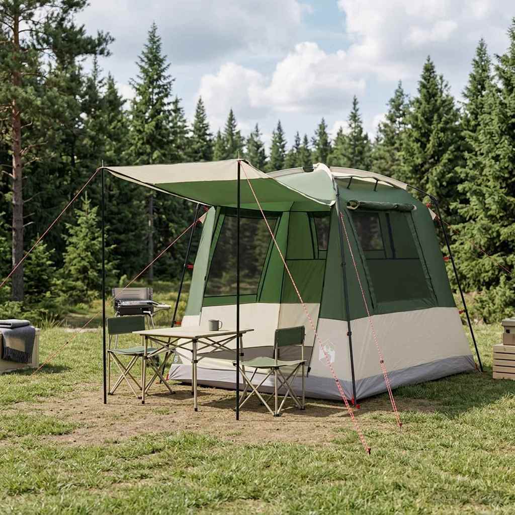 Green Party Tent for 4 People 185T Polyester with PU Coating