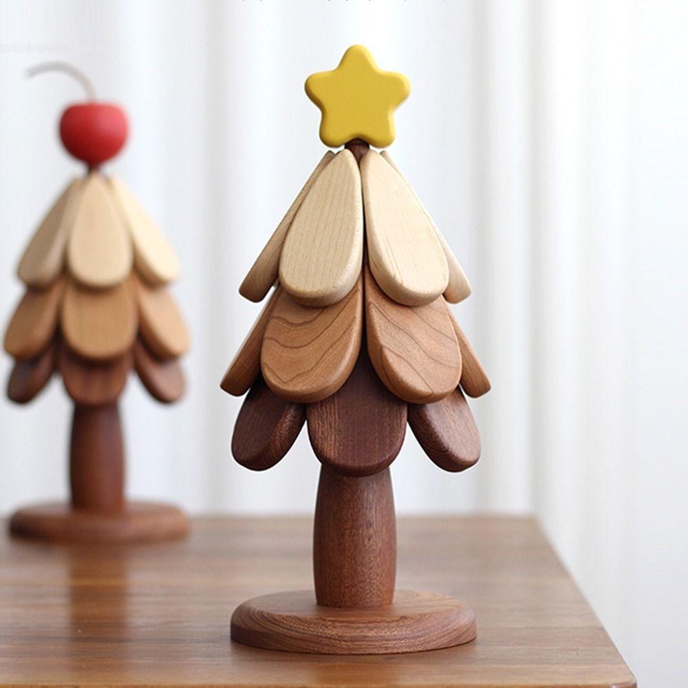 Decorative Wooden Trivets Anti Scald Tree Shape Insulation Pad  Dining Table