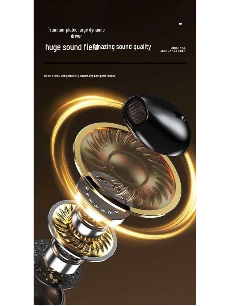 K-song Bluetooth 5.4 Stereo Earbud: Sports, Noise Reduction, Long Battery, Card Slot, Lapel Design.