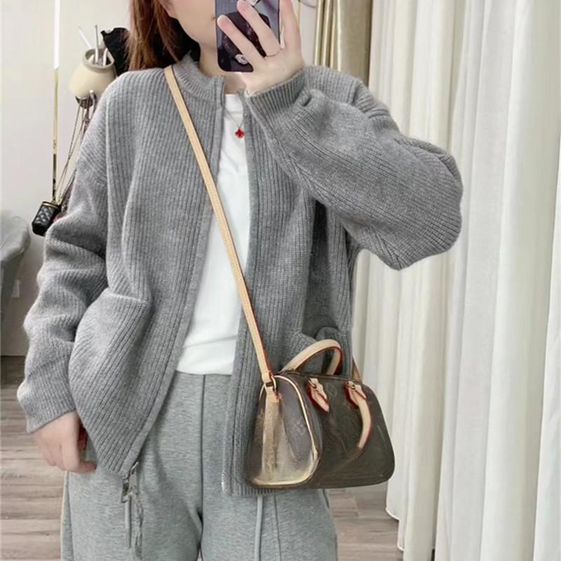 

DAFIFY Женская мода повседневная осень-зима однотонный принт длинный рукав О-образный вырез свитера Size: One Size