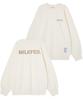 Milkfed STENCIL LOGO WIDE SWEAT OFF ONE SIZE Women's TOP, WHITE,