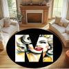 Marilyn Monroe Print Rond Tapijt, Wasbaar Vloerkleed, Voor Entree Slaapzaal Wasruimte Kantoor Studeerkamer, Woondecoratie Verjaardag Kerstcadeau