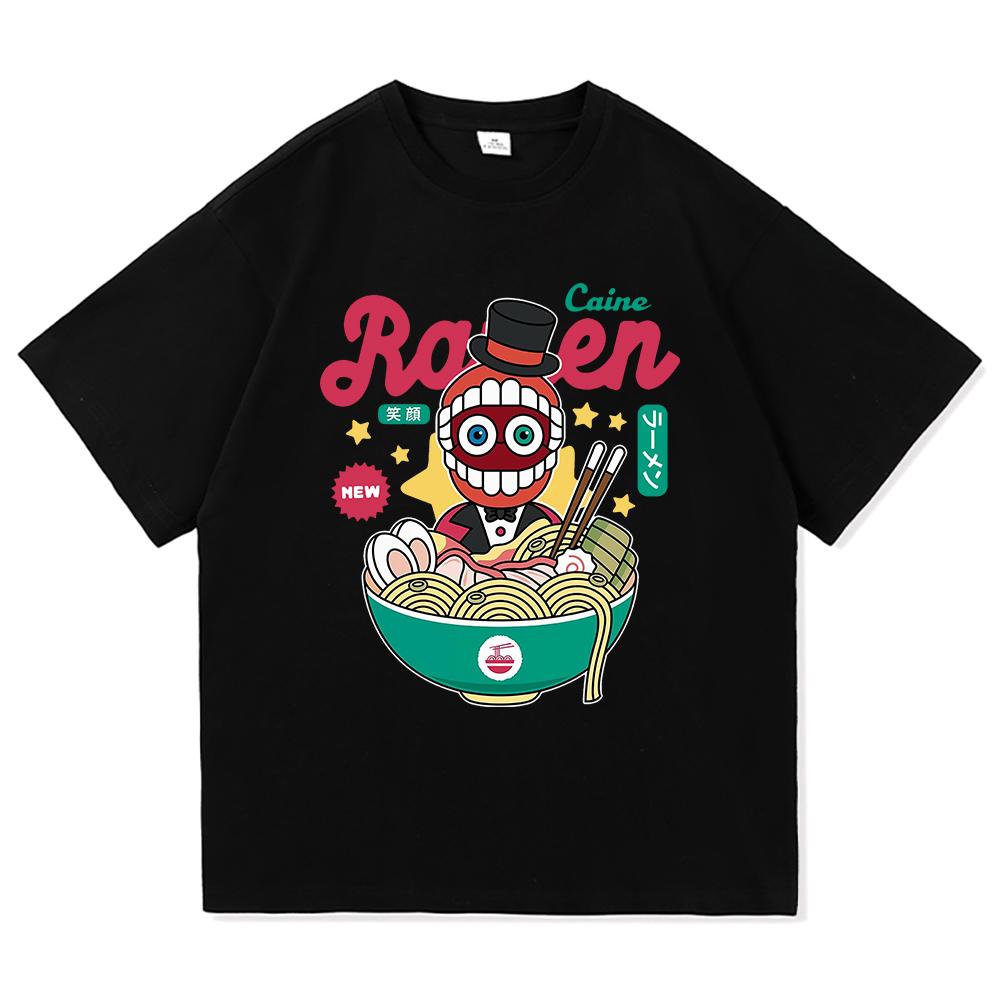 Uimitorul Circ Digital Jax Ramen Tricou Modă Bărbați Amuzant Caine Pomni Tricou Unisex Drăguț Iepure Tăiței Bumbac Tricouri