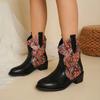 Women's Shoes Women's Boots Autumn/Winter Round Head Snake Pattern Plus-size Boots Autumn/Winter Ankle Boots Plus Size