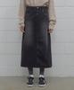 T Maker Long Denim Skirt Bk