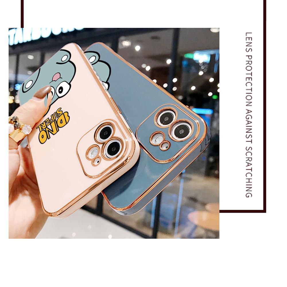 Colorful Printing Patterns Square Edge Pattern Casing Plated Phone Shell Luxury Plating Soft Phone Case for Huawei Honor Xiaomi Redmi