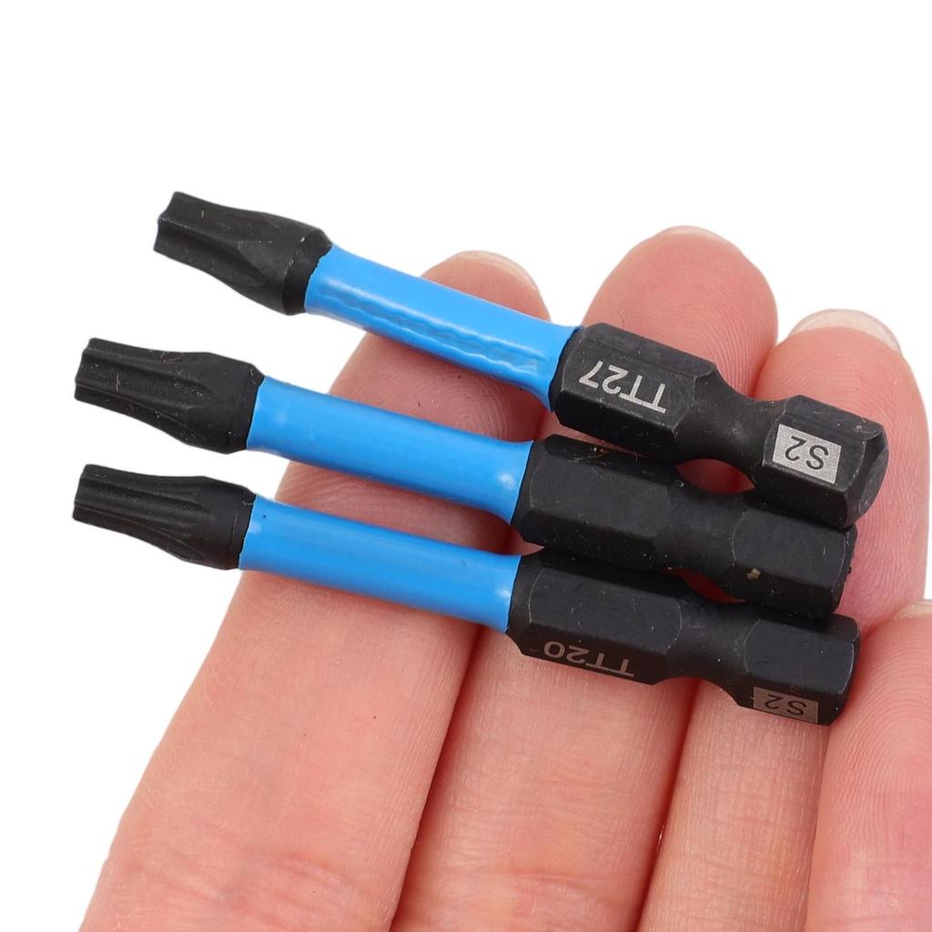 Hex-Shank Screwdriver Drill Bits Magnetic Impact Torx Bit Set S2 Steel Star Driver Bits with Holders for Electric Drill Tools