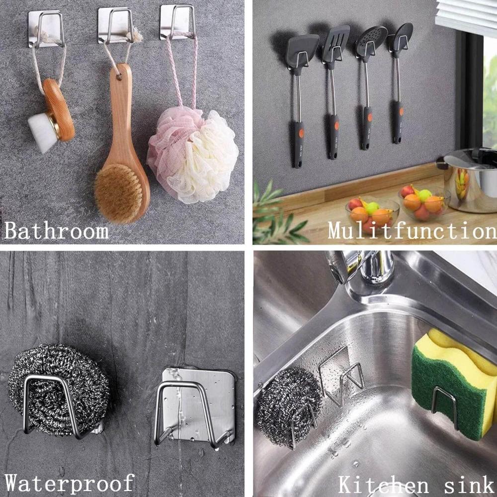 Sponge Holders for Kitchen Sink, Strong Adhesive Small Sponge Holder, Premium Rustproof & Waterproof Kitchen Sink Caddy