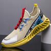 Spring Men's Shoes Lightweight High-elastic Flying Woven Blade Shoes Trendy Color Matching Student Sports Casual Shoes Men