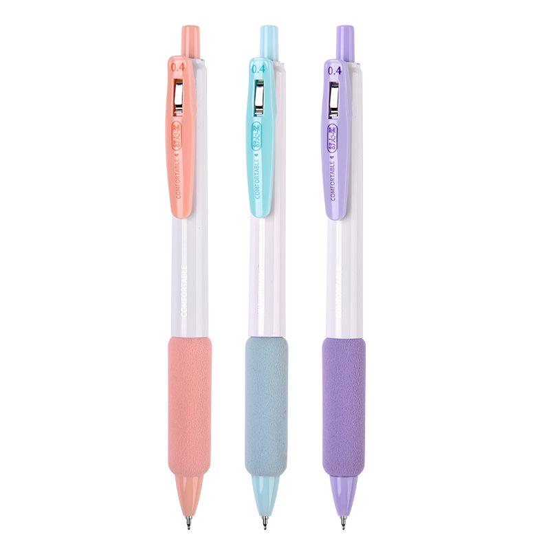 High-Value Quick-Dry Soft Grip Neutral Pen 0.4mm for Students Black 0.4mm