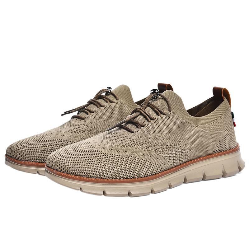British Style Men'S Shoes Summer Breathable Sports Shoes Fly-Woven Mesh Shoes Men'S Normal Size 40-50