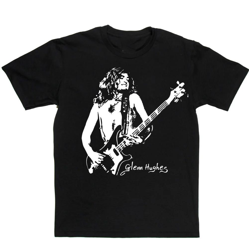 NEW Glenn Hughes Music Star Heavy Cotton Black T Shirt S-5XL BT517 L