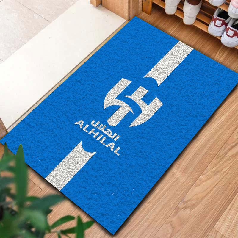 Tappeto Al-Hilal Saudi FC per Soggiorno Camera da Letto Casa Decorazione Divano, Tappetino Antiscivolo per Giochi Bambini