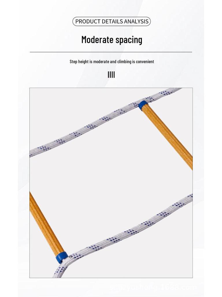 Non-Slip Soft Resin Outdoor Climbing & Rescue Ladder - Insulated Life-Saving Escape Rope Ladder
