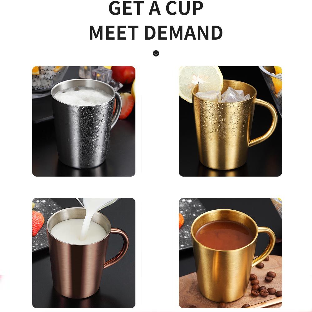 Steel With Handle Mug Kitchen Drinkware Kitchen Accesssories Coffee Mug Beer Cup Water Mugs Cup