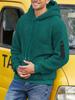 2025 Autumn/Winter European & American Men's Plush Lined Hooded Sweatshirt Jacket