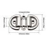 Folding Design Deck Pull Lift Ring Double D Ring Marine Folding Pad Eye  Marine Use