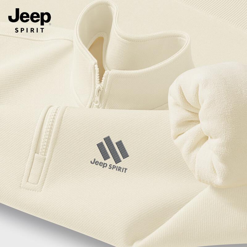 JEEP SPIRIT Men's Half-Zip Fleece Sweatshirt