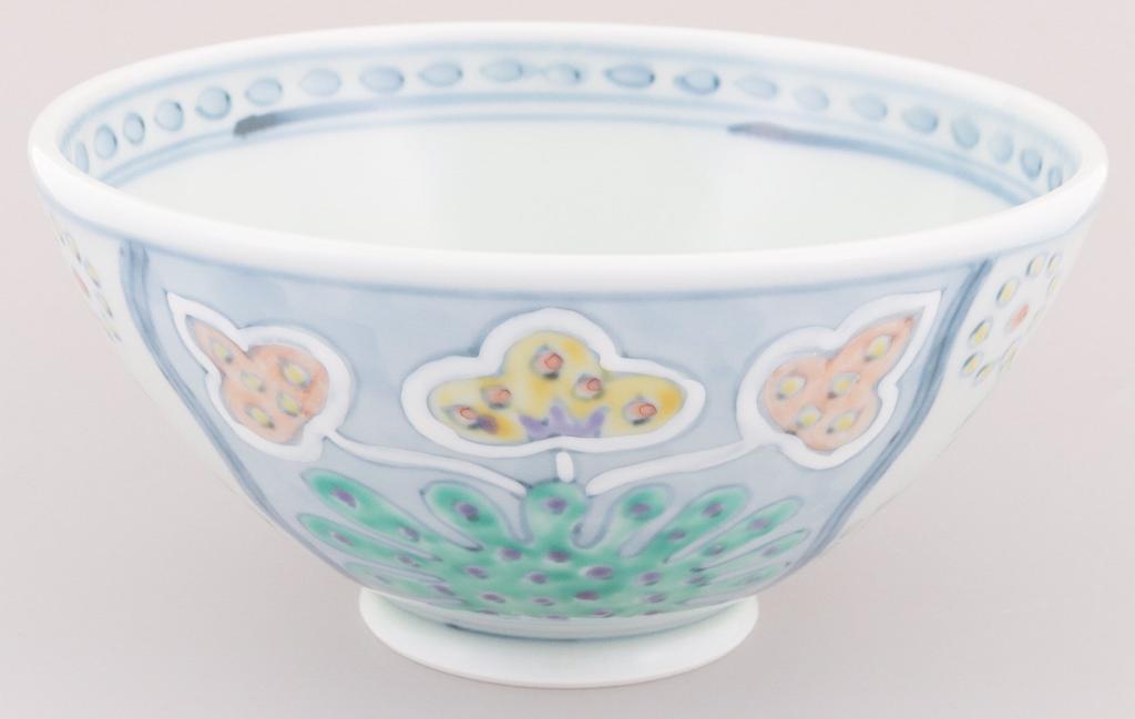 Hasami Ware Hayashikuro Kiln Yumeji Bowl Flower of Paradise 009405C630