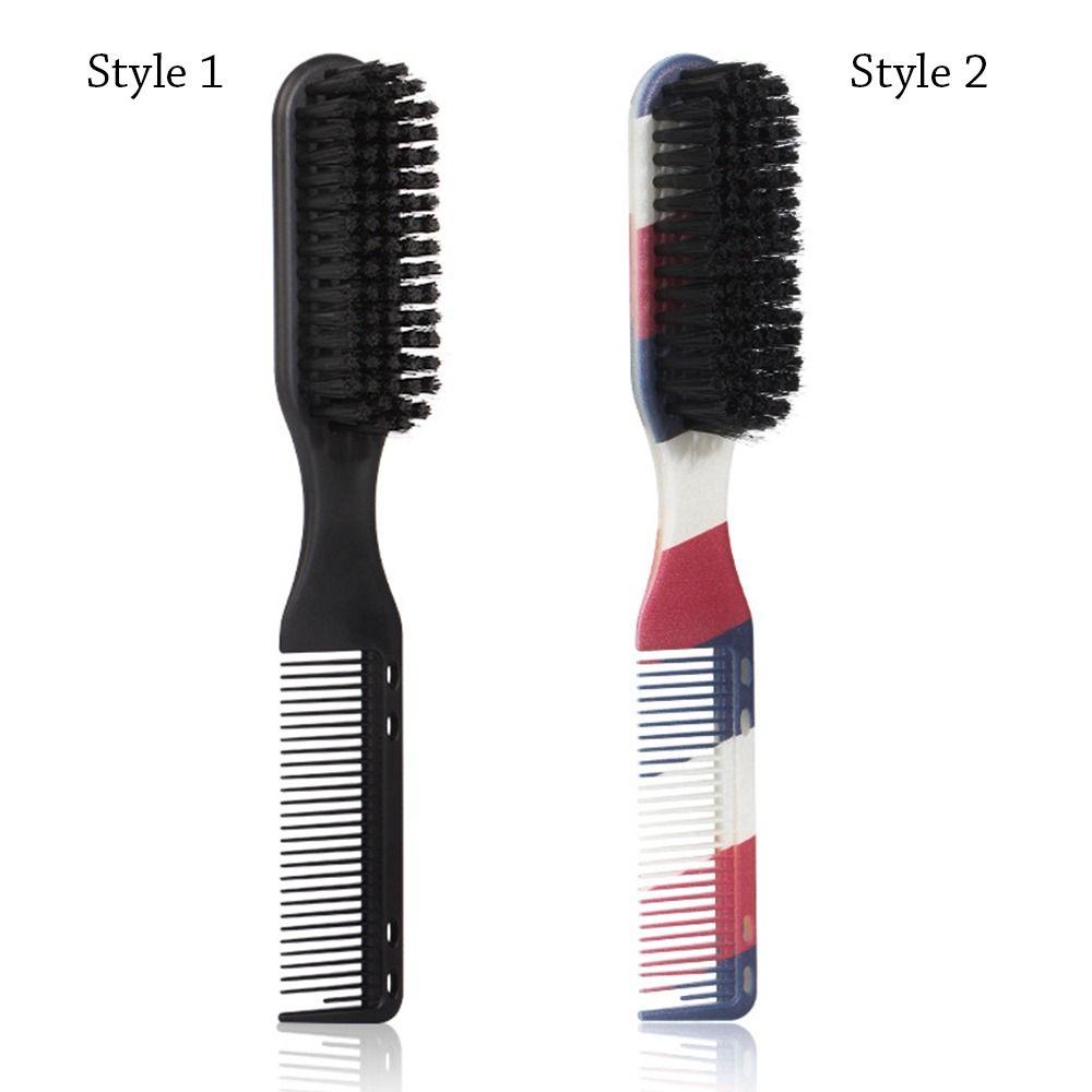 2Pcs Hair Styling Double-sided Comb Black Small Hair Comb Durable Hair Brush  Barber