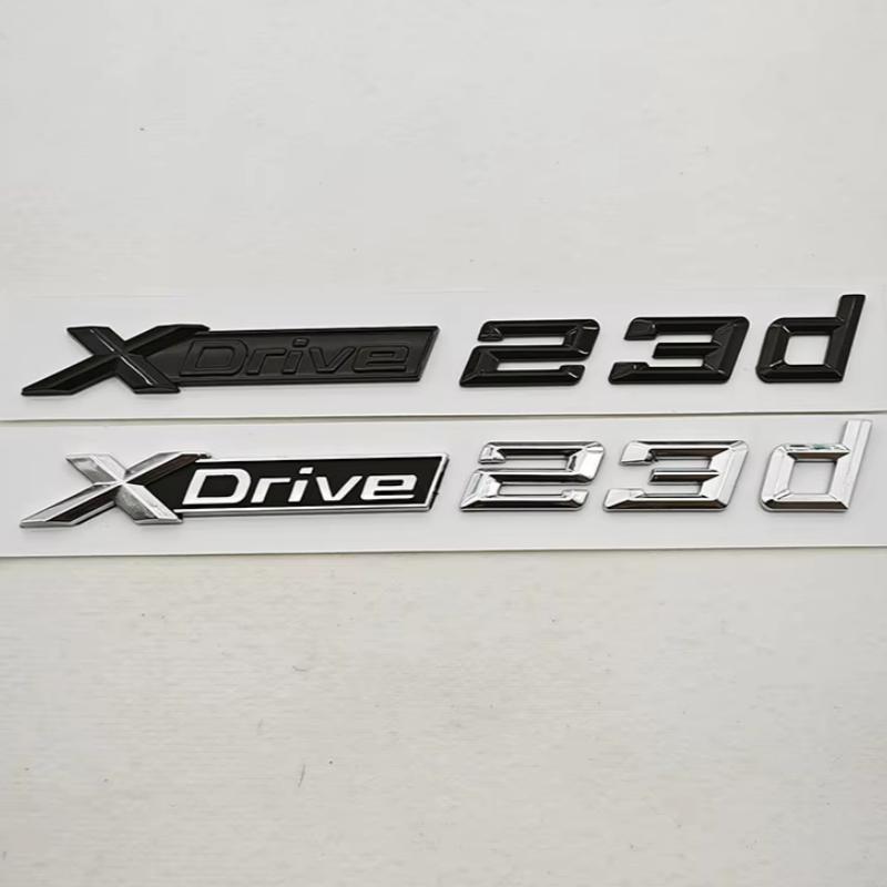 3D ABS Car Styling Logo XDrive 23i X Drive 23d Rear Trunk Badge Side Fender Emblem Decals For BMW X1 X2 X3 Exterior Accessoeies LK5