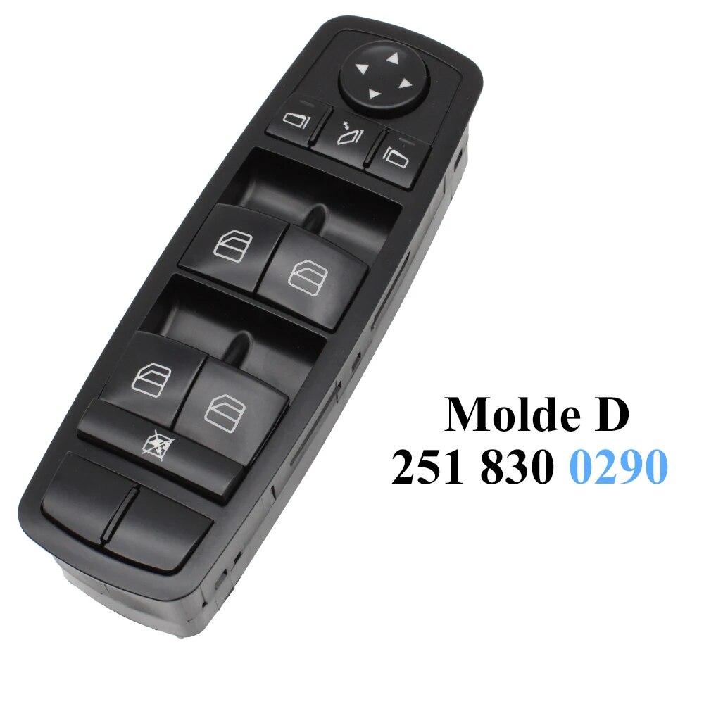 Hlavní spínač ovládání oken automobilu Mercedes Benz ML GL R Class W164 W251 2518300590,2518300290,2518300090,2518300190