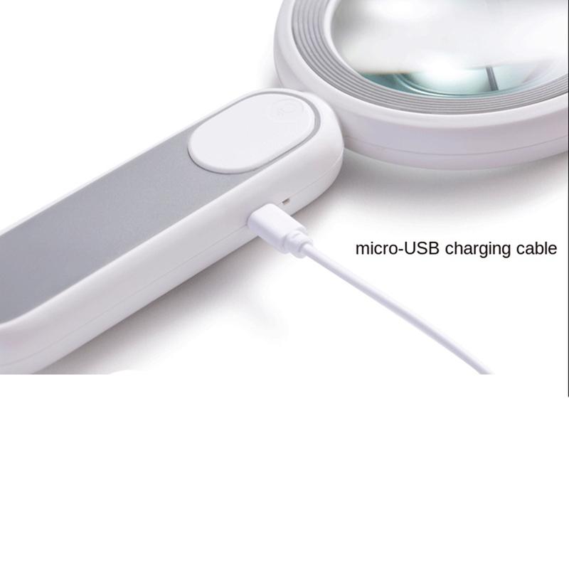 With 21 LED Light Magnifying Glass 8X Lighted Magnifying Glass Handheld Illuminated Magnifier Reading Magnifying Glass