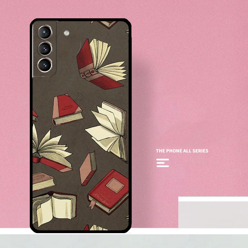 Library  Bookish Case For Samsung Galaxy S23 S22 Ultra Plus S8 S9 S10 Plus Note 10 20 S21 FE S20 FE Cover