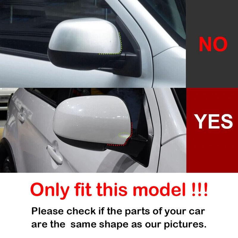 Door Rearview Mirror Cover Exterior Cap Housing Side Wing Protective Shell Trim Car Decor For Mitsubishi ASX Outlander 2013-