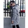 Men's Medium and Long Slim-fitting Imitation Fur Jacket, Fur Coat, Mink Hair Trench Coat, Winter Casual Fluff Thickened