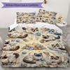 Vibrant Mandala Cats Pattern Bedding uilt Set uilt Cover Pillowcase Home Decoration Birthday Gift (1 * duvet cover + 2 * pillowcase without core)