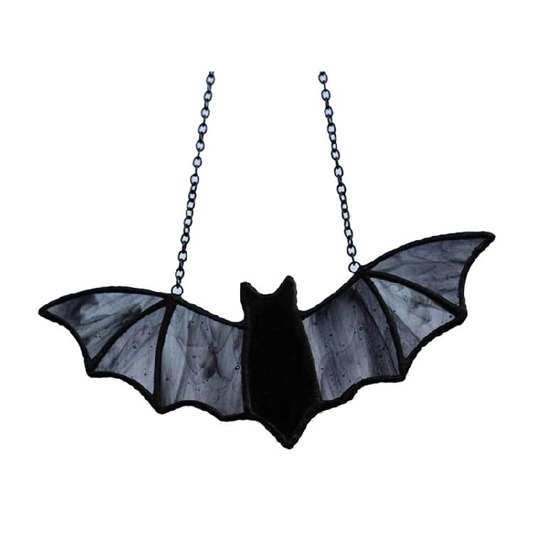 

Colorful Halloween Bat Acrylic Window Wall Hangings Decor for Home Decoration чёрный