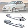 500 Offside Fiat Left Right Driver Side Chrome Outer Door Handle Car Accessories