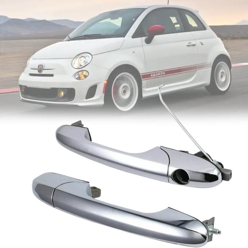 500 Offside Fiat Left Right Driver Side Chrome Outer Door Handle Car Accessories