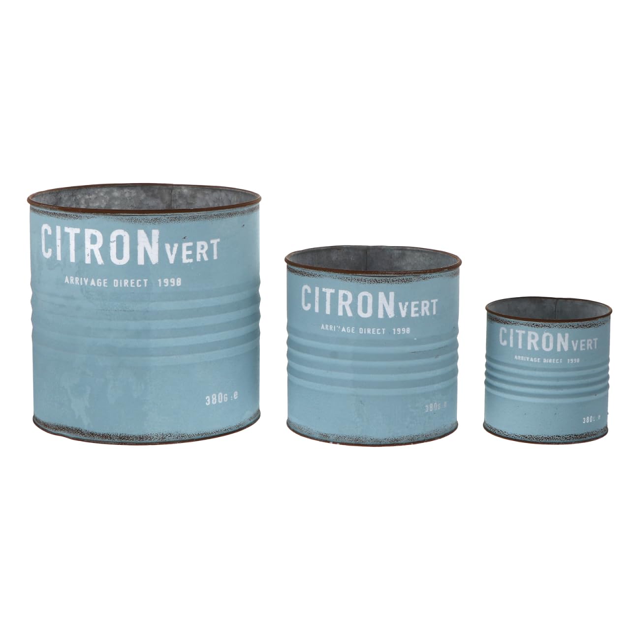 

OUNONA Flower Flower Trinket Desk Flower Antique Tin Flower Pot for Stylish Nordic and Retro Artificial Flower Set of 3 Tub, Vase, Holder, Decoration, синий