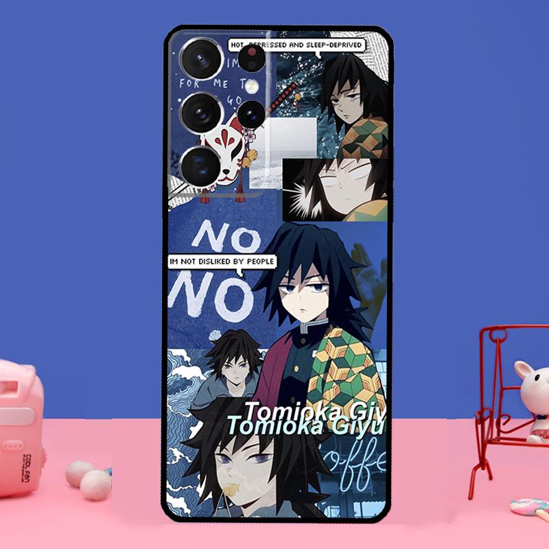 Giyu Tomioka Demon Slayer Kimetsu no Yaiba Case For Samsung Galaxy S21 Ultra S20 FE S9 S10 S21 Plus Note 20 S22 Ultra Full Cover