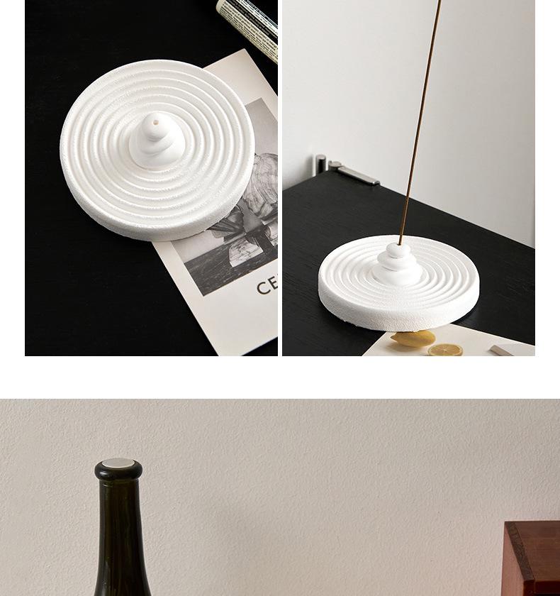 Premium Gypsum Incense Holder and Tea Table Ornament – Zen Home Decor and Photography Prop