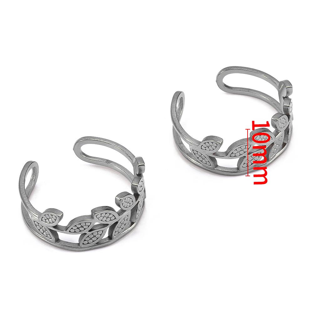

2pcs Stainless Steel Adjustable Open Ring Settings Blank Base Leaf Butterfly Heart Sun Rings for DIY Jewelry Making Accessories 2pcs