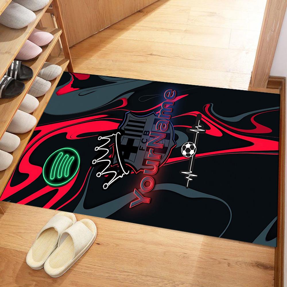 Fc Barcelona Personalized Name Carpet Suitable for Dining Room Outdoor Game Room Hallway Antislip Carpet Decorate Offices Spiritual Gift