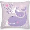 Home Decor Whale & Dolphin Love Themed Cushion Covers Pattern Cushion Cover Suitable For Sofa Bedroom Car Pillow Cover