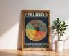 Emotions Chart: Wheel of Feelings - CBT Therapy Poster/Canvas , Poster No Frame