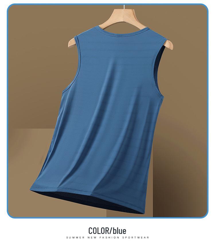 Men's Summer Quick-Dry Ice Silk Vest: Breathable, Elastic Nylon Activewear