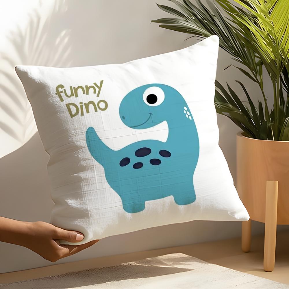 Cute Jurassic Dinosaur Pillow Case Home Living Room Decoration Linen Pillow Cases Cushion Cover