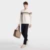 FILA Heritage Classic Striped Fashion Simple Casual Comfortable Versatile Long Sleeve Polo Shirt Men tops Cloud-Mushroom-White F11M618220FWT