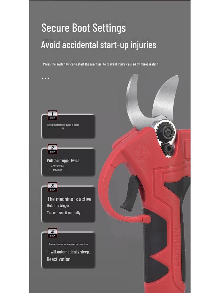 2024 Wireless Electric Pruning Scissors for Fruit Tree Branches