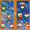 New Christmas Decoration Santa Claus Static Stickers Party Decoration Snowflake Glass Stickers