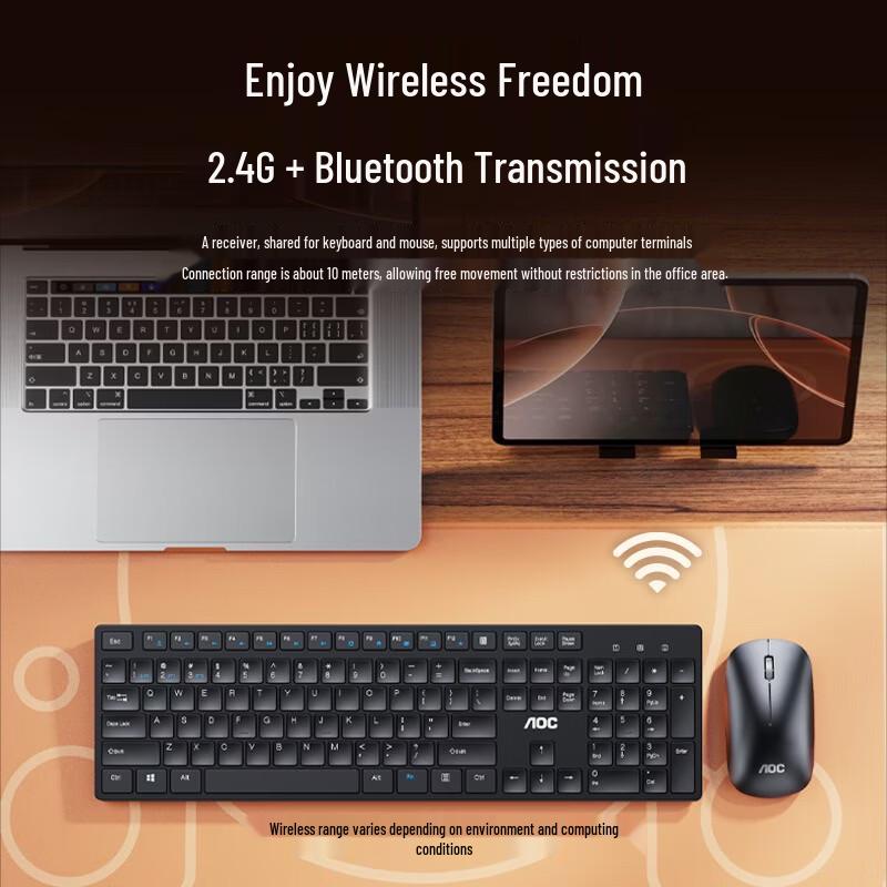 AOC KM500 Wireless Bluetooth Keyboard Mouse Combo