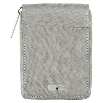 Leather 9 Slot Vertical Credit Debit Card Holder for Men & Women I Zipper Money Wallet I Coin Purse I External ID Slot I Cash Compartment