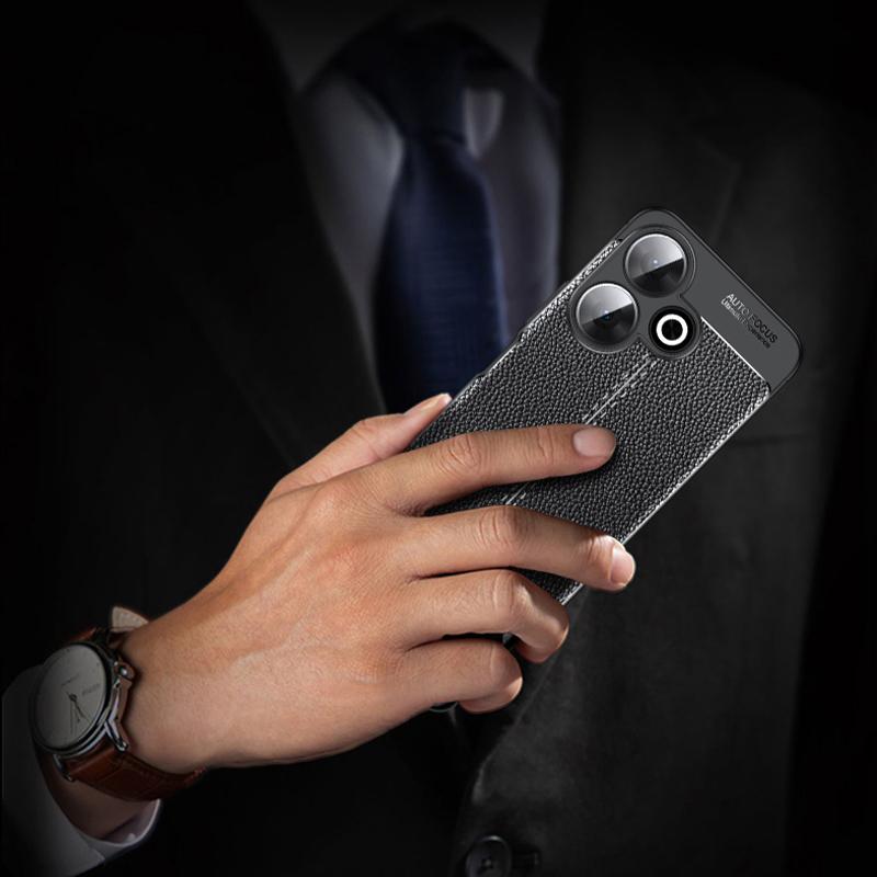 For Xiaomi Redmi 13 5G/13 4G Case Litchi Texture Back TPU Phone Cover